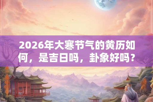 2026年大寒节气的黄历如何，是吉日吗，卦象好吗？