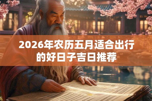 2026年农历五月适合出行的好日子吉日推荐 2026年农历五月适合出行的好日子吉日推荐