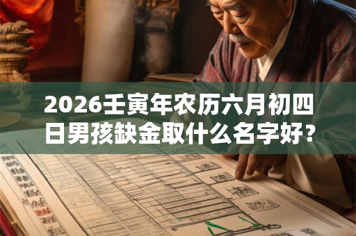 2026壬寅年农历六月初四日男孩缺金取什么名字好? 2026壬寅年农历六月初四日男孩缺金取什么名字好?