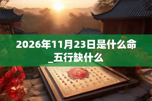 2026年11月23日是什么命_五行缺什么