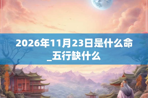 2026年11月23日是什么命_五行缺什么 2026年11月23日是什么命_五行缺什么