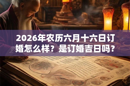 2026年农历六月十六日订婚怎么样?是订婚吉日吗? 2026年农历六月十六日订婚怎么样?是订婚吉日吗?