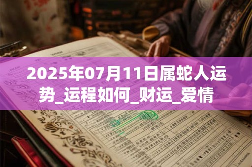 2025年07月11日属蛇人运势_运程如何_财运_爱情