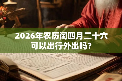 2026年农历闰四月二十六可以出行外出吗? 2026年农历闰四月二十六可以出行外出吗?
