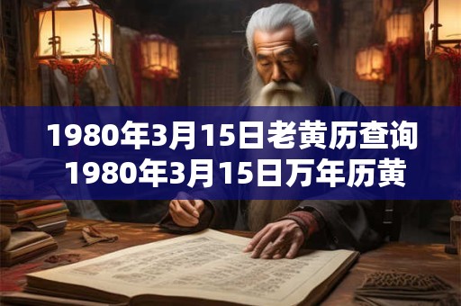 1980年3月15日老黄历查询 1980年3月15日万年历黄道吉日 1980年3月15日老黄历查询 1980年3月15日万年历黄道吉日