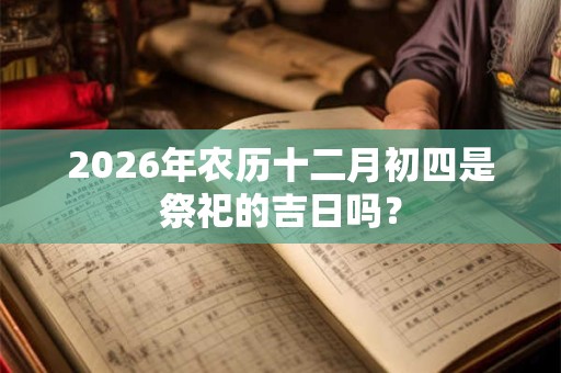 2026年农历十二月初四是祭祀的吉日吗? 2026年农历十二月初四是祭祀的吉日吗?
