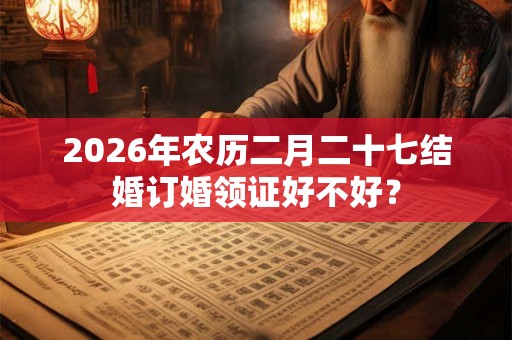 2026年农历二月二十七结婚订婚领证好不好? 2026年农历二月二十七结婚订婚领证好不好?