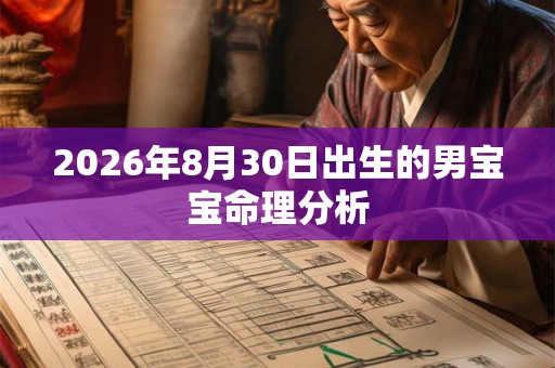 2026年8月30日出生的男宝宝命理分析