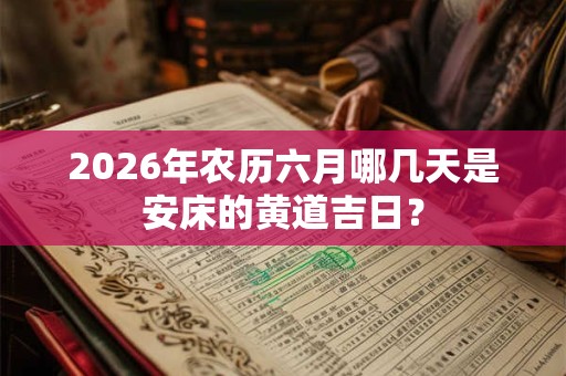 2026年农历六月哪几天是安床的黄道吉日？