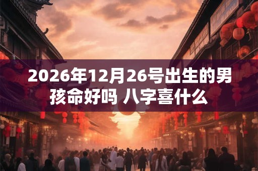 2026年12月26号出生的男孩命好吗 八字喜什么