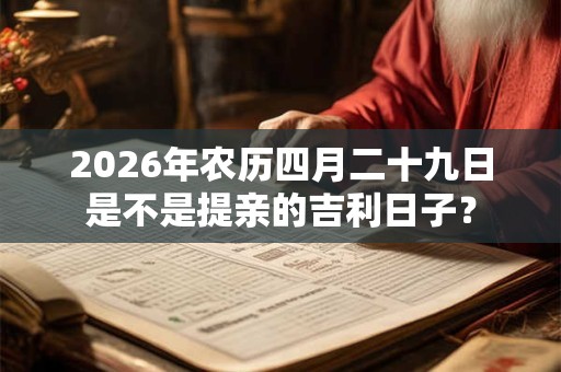 2026年农历四月二十九日是不是提亲的吉利日子？