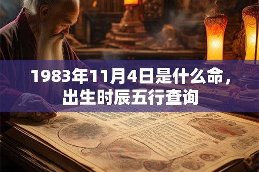 1983年11月4日是什么命,出生时辰五行查询 1983年11月4日是什么命,出生时辰五行查询