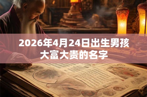 2026年4月24日出生男孩大富大贵的名字 2026年4月24日出生男孩大富大贵的名字