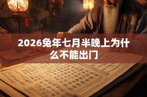 2026兔年七月半晚上为什么不能出门 2026兔年七月半晚上为什么不能出门