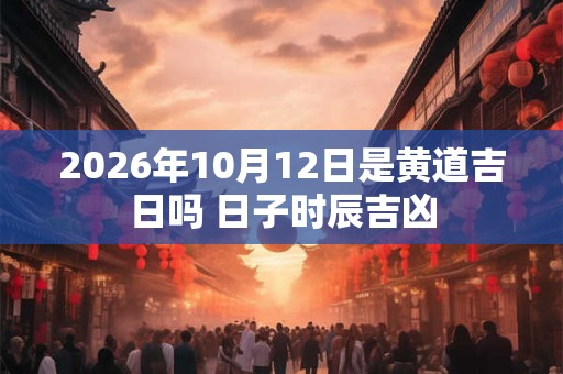 2026年10月12日是黄道吉日吗 日子时辰吉凶 2026年10月12日是黄道吉日吗 日子时辰吉凶