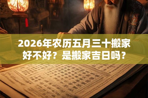 2026年农历五月三十搬家好不好?是搬家吉日吗? 2026年农历五月三十搬家好不好?是搬家吉日吗?