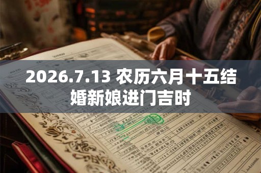 2026.7.13 农历六月十五结婚新娘进门吉时 2026.7.13 农历六月十五结婚新娘进门吉时