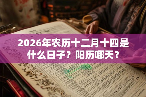 2026年农历十二月十四是什么日子?阳历哪天? 2026年农历十二月十四是什么日子?阳历哪天?