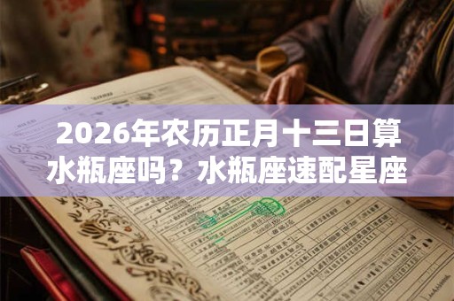 2026年农历正月十三日算水瓶座吗?水瓶座速配星座 2026年农历正月十三日算水瓶座吗?水瓶座速配星座