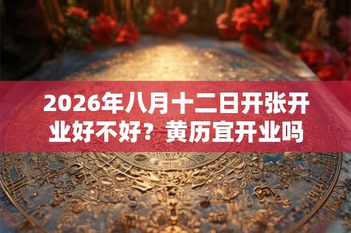 2026年八月十二日开张开业好不好？黄历宜开业吗