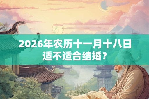 2026年农历十一月十八日适不适合结婚？