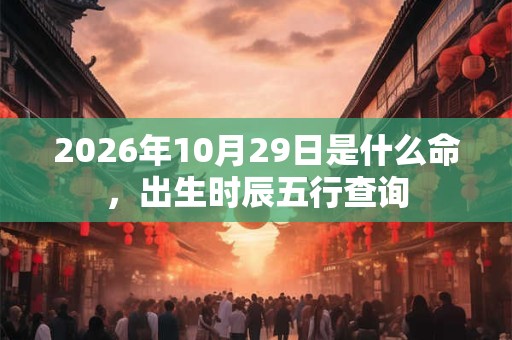 2026年10月29日是什么命,出生时辰五行查询 2026年10月29日是什么命,出生时辰五行查询