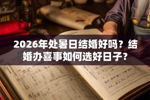 2026年处暑日结婚好吗？结婚办喜事如何选好日子？