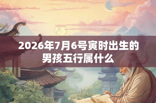 2026年7月6号寅时出生的男孩五行属什么