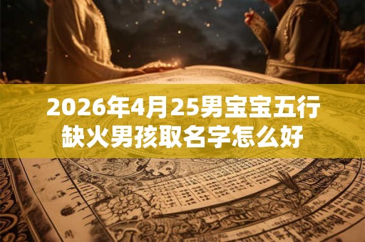 2026年4月25男宝宝五行缺火男孩取名字怎么好 2026年4月25男宝宝五行缺火男孩取名字怎么好