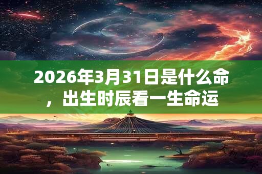 2026年3月31日是什么命,出生时辰看一生命运 2026年3月31日是什么命,出生时辰看一生命运