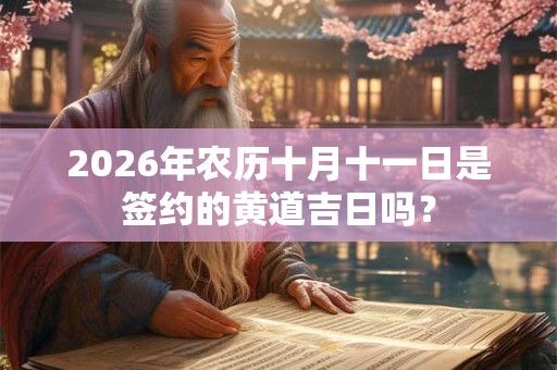 2026年农历十月十一日是签约的黄道吉日吗? 2026年农历十月十一日是签约的黄道吉日吗?