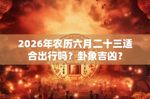 2026年农历六月二十三适合出行吗?卦象吉凶? 2026年农历六月二十三适合出行吗?卦象吉凶?