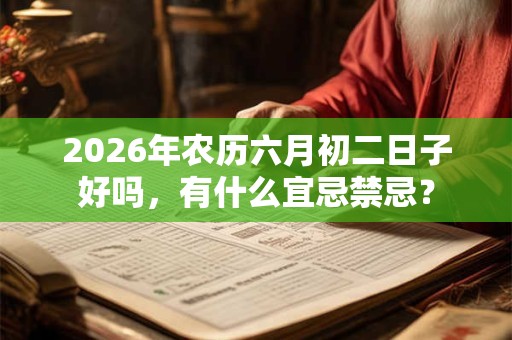 2026年农历六月初二日子好吗,有什么宜忌禁忌? 2026年农历六月初二日子好吗,有什么宜忌禁忌?