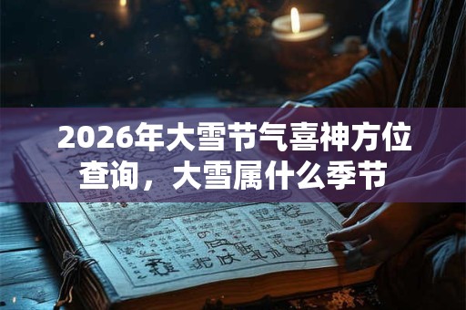 2026年大雪节气喜神方位查询,大雪属什么季节 2026年大雪节气喜神方位查询,大雪属什么季节