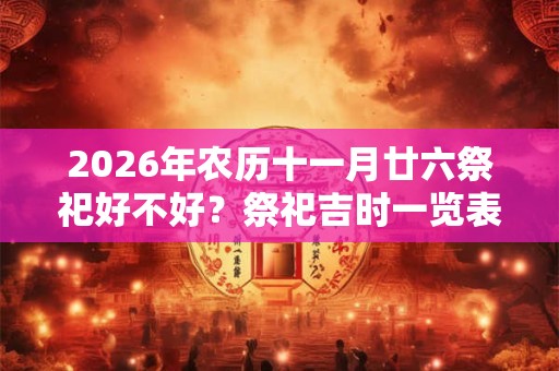 2026年农历十一月廿六祭祀好不好?祭祀吉时一览表 2026年农历十一月廿六祭祀好不好?祭祀吉时一览表