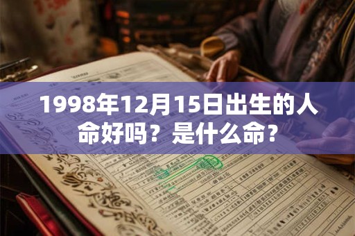 1998年12月15日出生的人命好吗？是什么命？