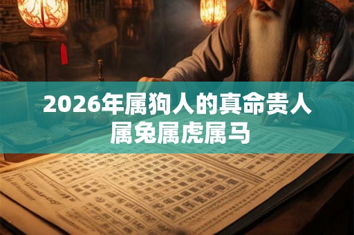 2026年属狗人的真命贵人 属兔属虎属马 2026年属狗人的真命贵人 属兔属虎属马