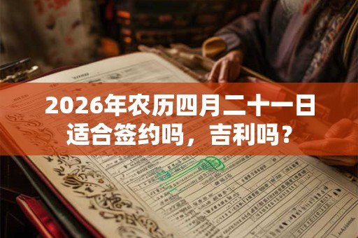 2026年农历四月二十一日适合签约吗，吉利吗？