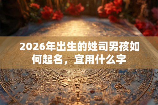 2026年出生的姓司男孩如何起名,宜用什么字 2026年出生的姓司男孩如何起名,宜用什么字