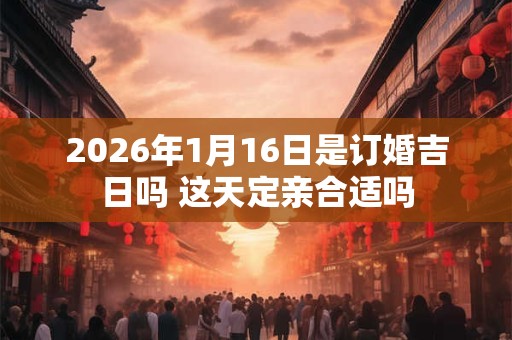 2026年1月16日是订婚吉日吗 这天定亲合适吗 2026年1月16日是订婚吉日吗 这天定亲合适吗