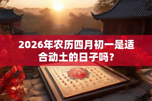 2026年农历四月初一是适合动土的日子吗? 2026年农历四月初一是适合动土的日子吗?