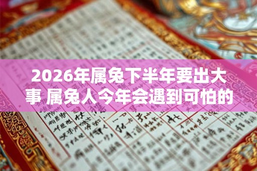 2026年属兔下半年要出大事 属兔人今年会遇到可怕的事情吗 2026年属兔下半年要出大事 属兔人今年会遇到可怕的事情吗