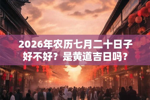 2026年农历七月二十日子好不好?是黄道吉日吗? 2026年农历七月二十日子好不好?是黄道吉日吗?