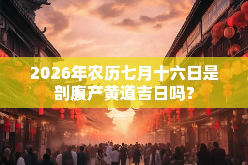 2026年农历七月十六日是剖腹产黄道吉日吗? 2026年农历七月十六日是剖腹产黄道吉日吗?
