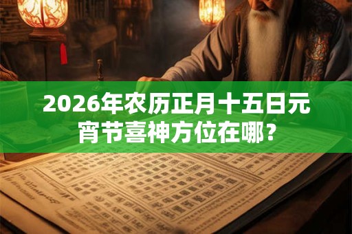 2026年农历正月十五日元宵节喜神方位在哪? 2026年农历正月十五日元宵节喜神方位在哪?