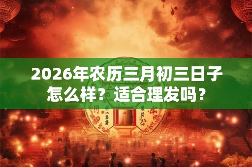 2026年农历三月初三日子怎么样？适合理发吗？