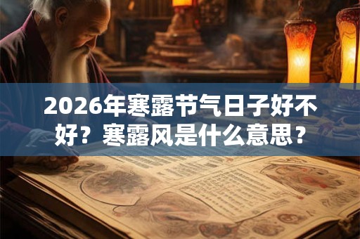 2026年寒露节气日子好不好？寒露风是什么意思？