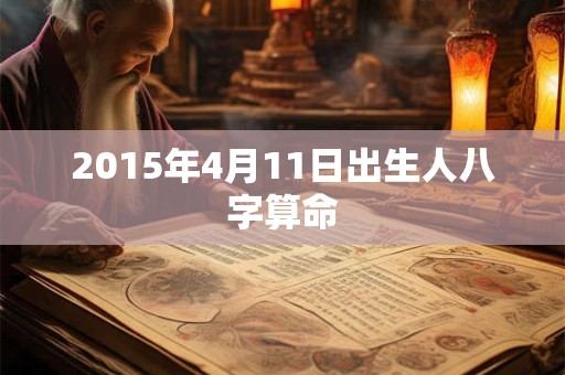2015年4月11日出生人八字算命 2015年4月11日出生人八字算命