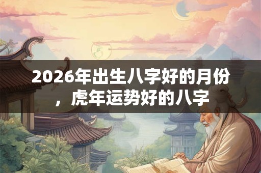 2026年出生八字好的月份，虎年运势好的八字