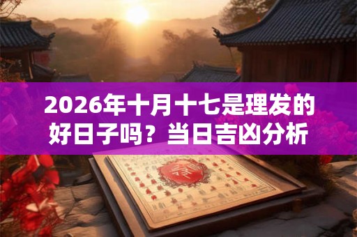 2026年十月十七是理发的好日子吗？当日吉凶分析